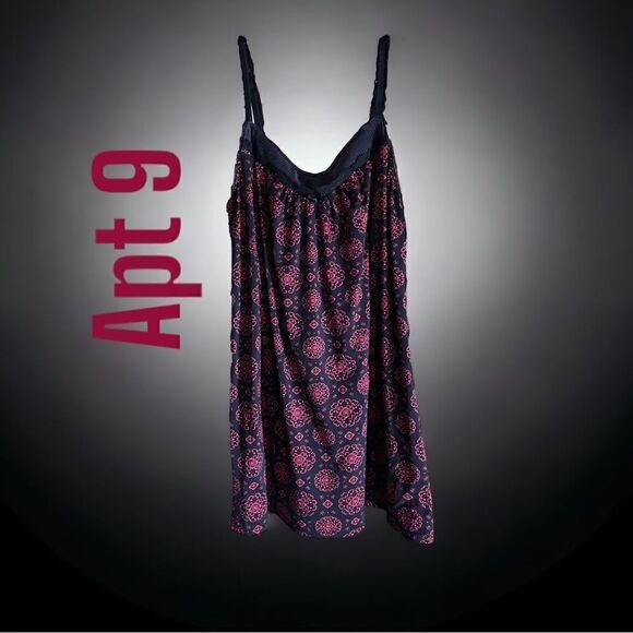 APT 9 Intimates l Sleeveless l PJ Top l Black & Red l Adjustable straps l L  EUC - Picture 7 of 10